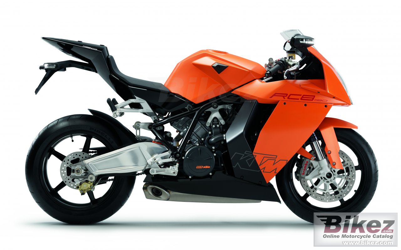 Big KTM 1190 rc8 picture and wallpaper from Bikez.com